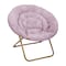 Flash Furniture Gwen 38-in. Oversize Portable Faux Fur Folding Saucer Moon Chair, Dusty Purple/Soft Gold Frame FV-FMC-025-DTPRP-SGD-GG - alternate 7